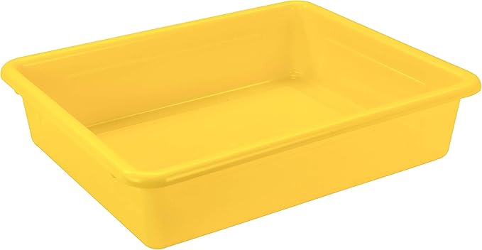 Storex Letter Size Flat Storage Tray – Organizer Bin for Classroom, Office and Home, Assorted Colors, 5-Pack (62514A05C)