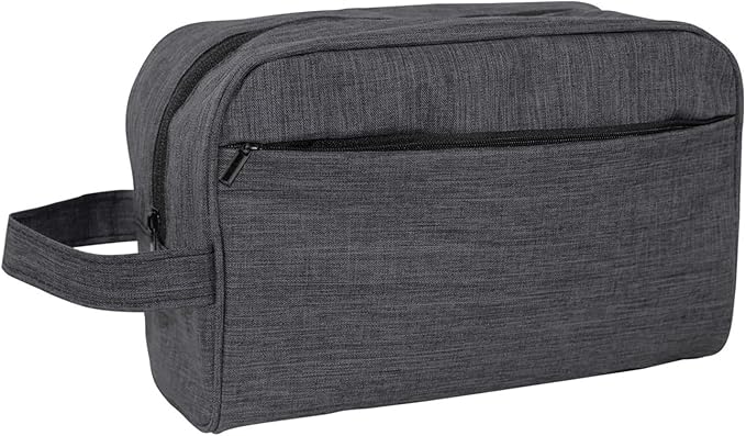 Travel Toiletry Bag - Durable Waterproof Material with Multi-Compartment Organization, Compact Size, Lightweight Portable Hanging Dopp Kit for Toiletries & Travel Accessories (black)