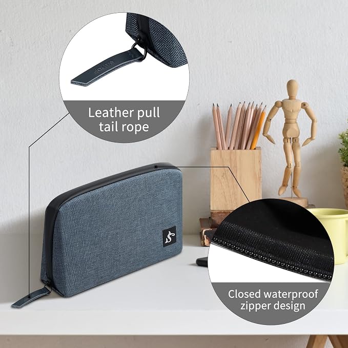 simtoper Electronic Organizer Travel Case – Waterproof Cable Bag for Cord, Charger, Hard Disk, Power Bank – Small Tech Storage for Travel, Backpack, Business Trip, Airplane