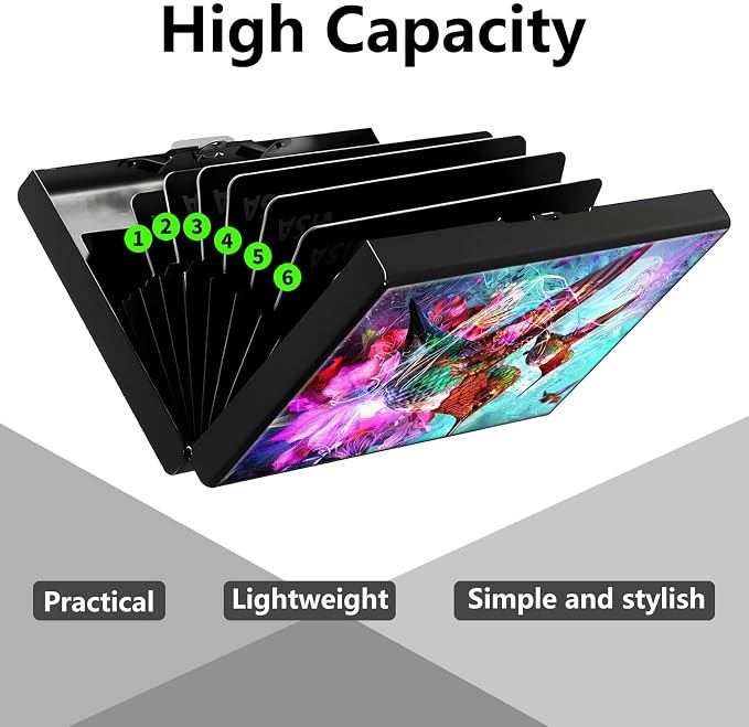 Credit Card Holder, Cute Hummingbirds Design Mini RFID Blocking Aluminum Wallet Slim Metal Hard Case Shell Travel Wallet ID Case Small Credit Cards Case Business Cards for Women Men Girls