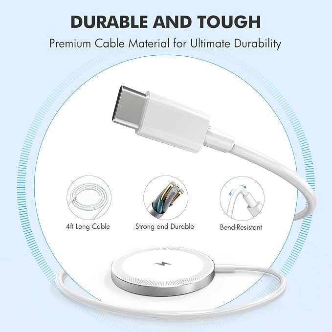 3-Pack 15W Magnetic Wireless Charger: Qi2 Fast Charging Pad for iPhone Air 17 16 15 14 13 12 Pro Max, Samsung Galaxy S26 S25, Google Pixel 10, AirPods-Slim Portable for Desk Bedside Travel-White
