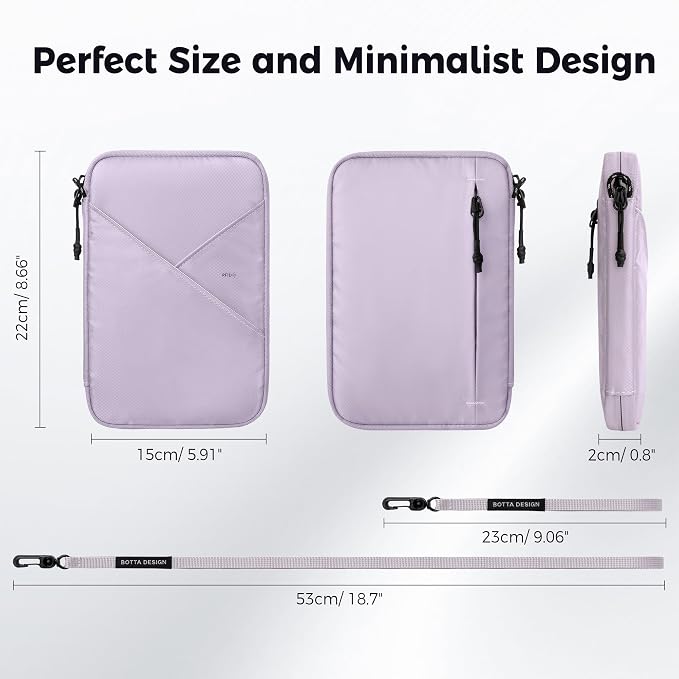 Veki Passport Holder for Travel Women Family, Passport Wallet Bag, RFID Travel Document Organizer, Waterproof Passport Holder for Men, Portable Case for Cards, Cash, Tickets, ID (Purple, L)