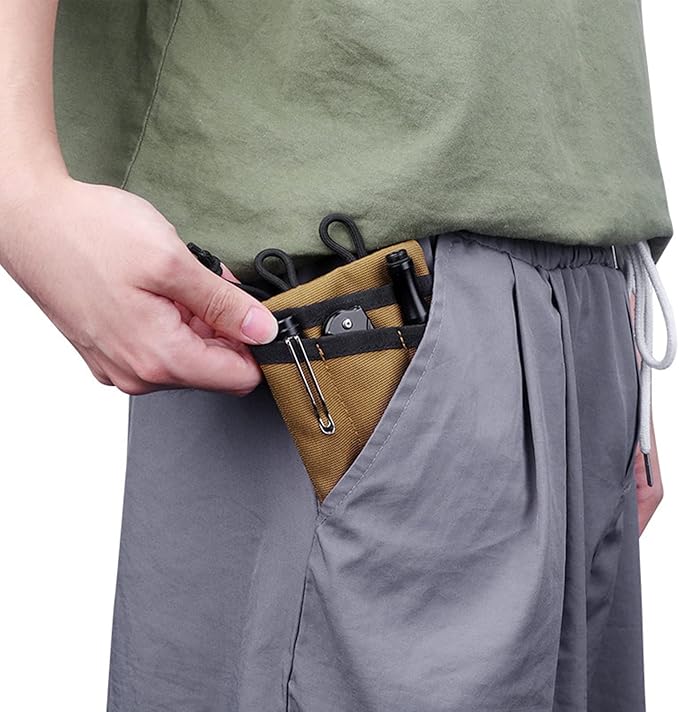 Topyond Pocket Organizer Tool for Men,Mini Wallet Key Pen Organizer,EDC Pocket Organizer, Knife Case, EDC Pouch, Flashlight Storage Pack