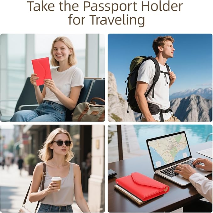ZOPPEN Mulit-purpose Rfid Blocking Passport Holder Travel Wallet (Ver.4) Passport and Vaccine Card Holder ComboTri-fold Document Organizer Travel Essentials