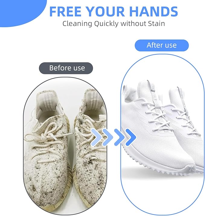Shoe Washing Bag for Washing Machine,Fluffy Fibers Keep 360° Wrap-around Cleaning for All Types Shoe And Sizes,Laundry Shoe Bag for Washer and Dryer, Reusable Shoe Cleaning Bag for Sneaker