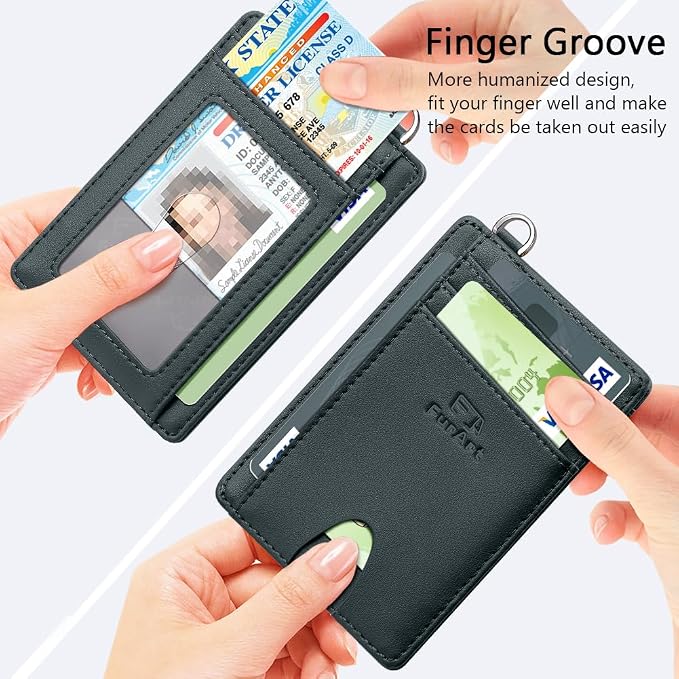 FurArt Slim Minimalist Wallet, Front Pocket Wallets, RFID Blocking, Credit Card Holder for Men