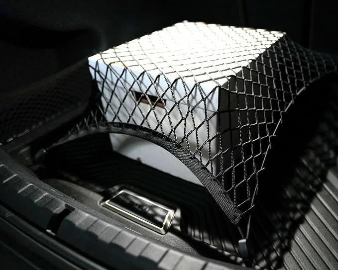 Rear Trunk Organizer Cargo Net for BMW 3-Series 1999-2026 – Floor Style Cargo Net for Sedan – Premium Mesh Car Trunk Organizer Vehicle Carrier Storage – Compatible with 3-Series