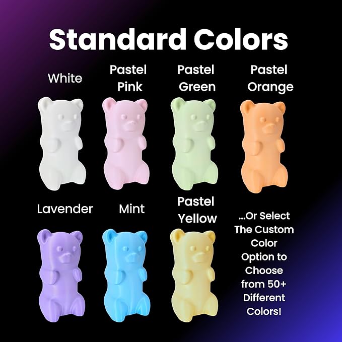 Gummy Bear Headphone Stand Hanger - Cute Headset Holder - Kawaii Desk Accessories - Compatible with Most Headphones (Lavender)
