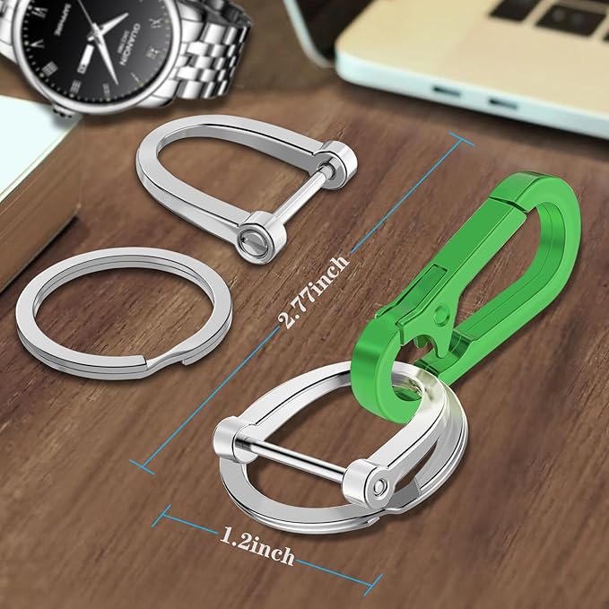 Zinc Alloy Key Chain 3 Packs Keychain Keyring Organizer Key Ring Holder Clip for Men and Women
