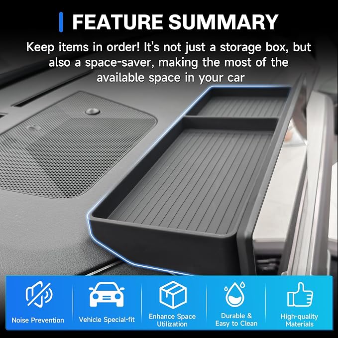 SXCY for 2026 Lexus ES Center Dashboard Organizer for 2026 Lexus ES Accessories Center Console Tray 2026 Lexus ES Screen Back Tray Silicone Dash Organizer Tray