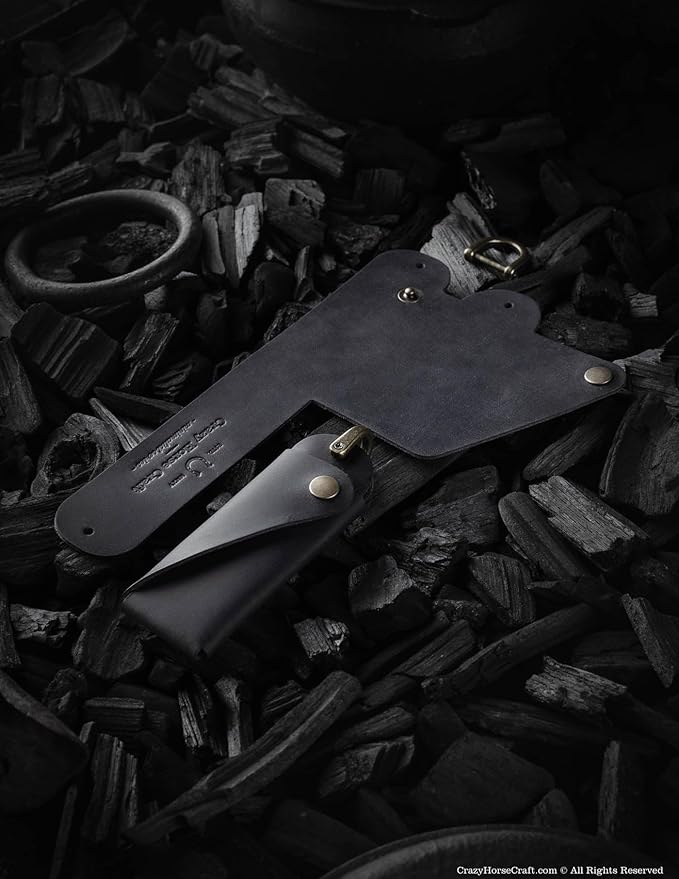 Crazy Horse Craft, Leather Key Holder, Keychain, Minimalist Keyring, Fob, EDC Organizer Cover Sleeve Finder Bag Tag Case