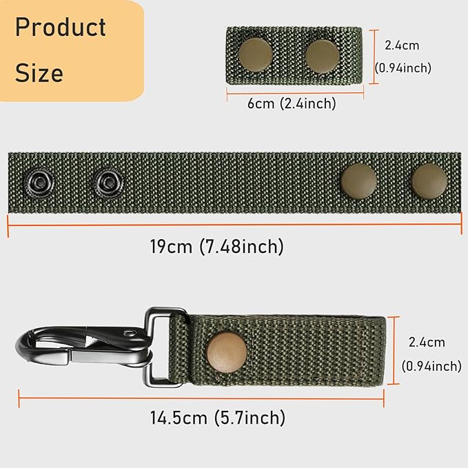 Heavy Duty Belt Keeper Clip, Strong Metal Police Key Chain Clip for Law Enforcement Police Belt Accessories