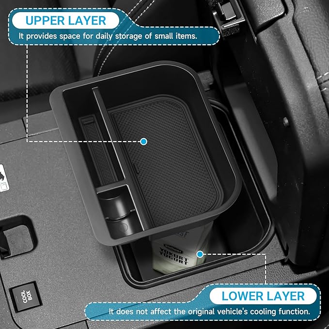 Center Console Organizer Tray for Toyota 2024 2025 2026 Land Cruiser Prado 250 & for Lexus 2024 2025 2026 GX550 Accessories Coin Holder Armrest Storage Box (Only Fit Cool Models)