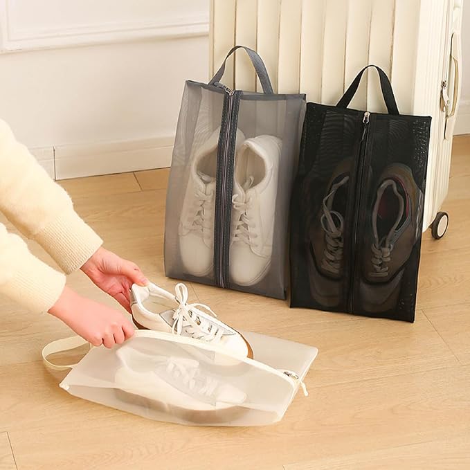 Multipurpose Travel Shoe Organizers Water Nylon Bag For Sports Gears Clothes Storage With Breathable Compartments