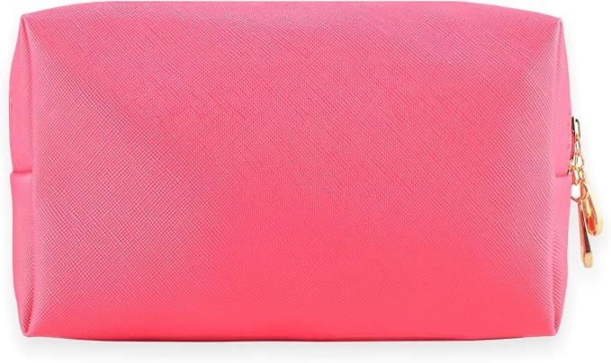 Small Makeup Bag Portable Cosmetic Bag for Women Makeup Pouch Waterproof Toiletry Bag for Travel (Rose Red, Normal)