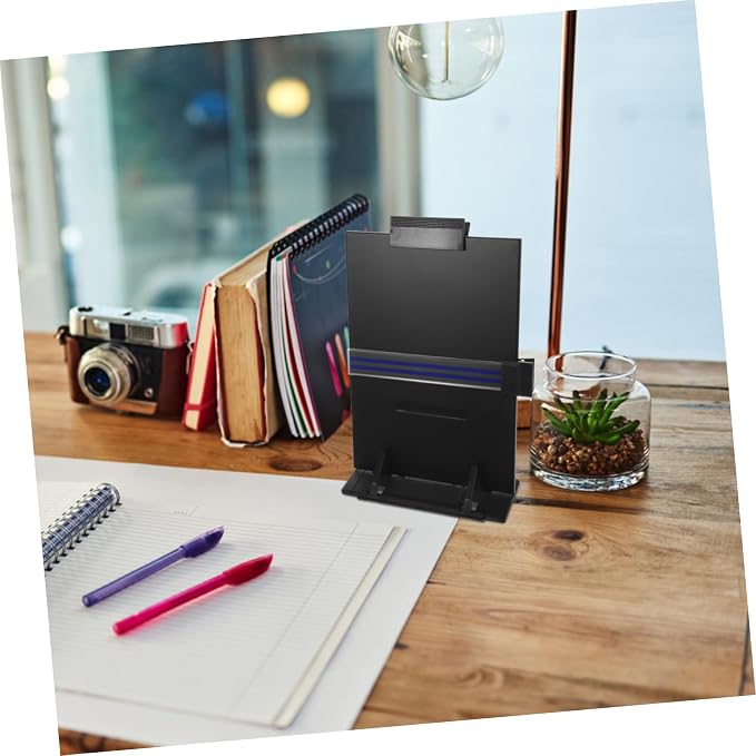 Veemoon Adjustable Desktop Document Stand Portable Reading Rack for School Office Home Library Material Ergonomic Angle for Comfortable Reading Typing