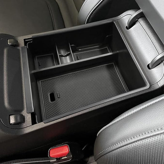HGWEI Center Console Organizer Compatible with 2022-2024 Hyundai Tucson & Santa Cruz 2022-2026 Interior Accessories Armrest Storage Box Insert Tray (Not for 2025 Limited/Hybrid/Plug-in Hybrid) Black