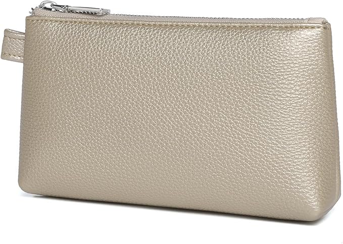 PU Leather Makeup Simple and Convenient Handbag Small Exquisite Storage Bag (PU/Pearl White Tea)