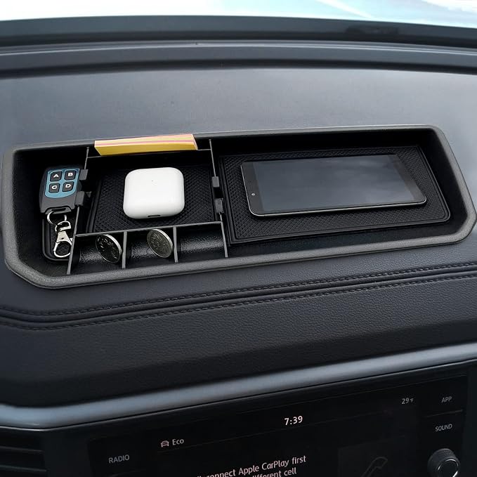 Center Console Organizer fit for VW Atlas and Cross Sport 2018 2019 2020 2021 2022 2023 Interior Storage Box Accessories (Not fit for 2024)