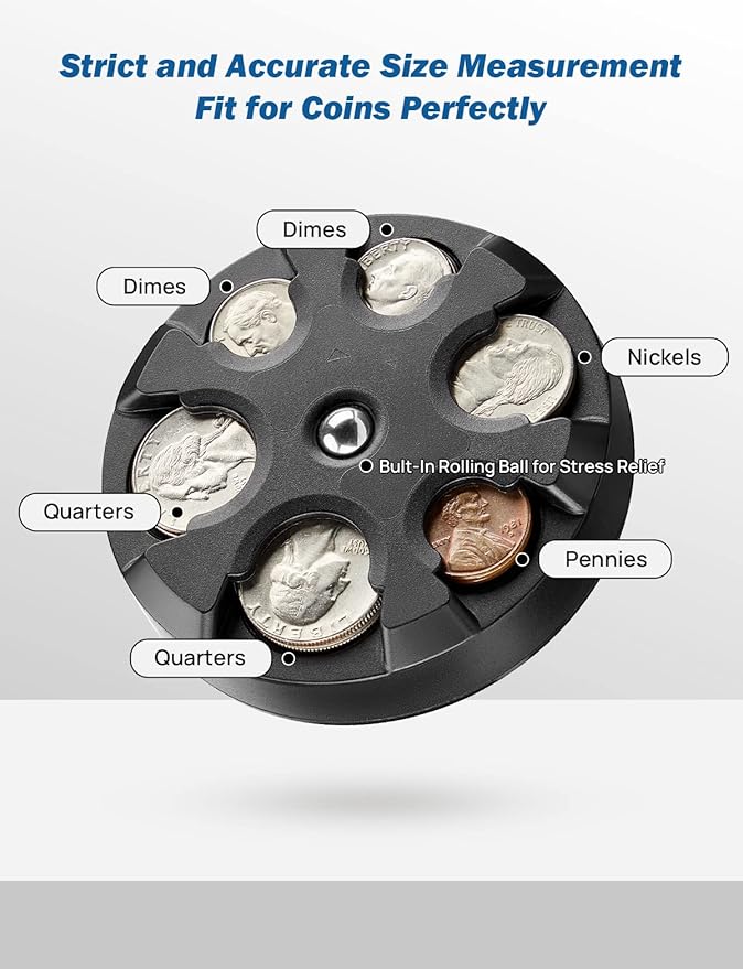 JOYTUTUS Coin Holder, Portable Coin Change Organizer, Universal Coin Storage Coin Holder for Car, Wallets, Pockets
