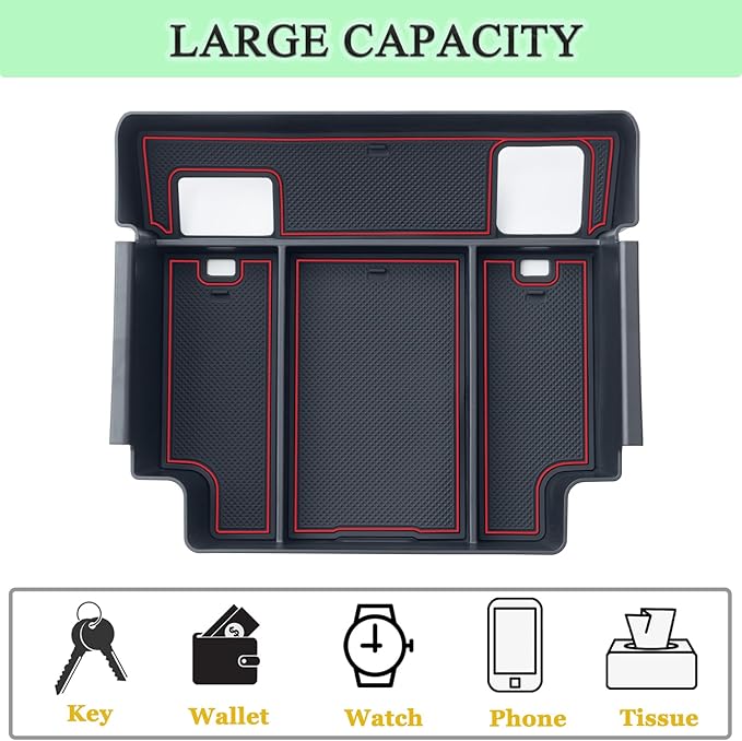 PIMCAR Center Console Organizer for 23-26 Chevy Silverado/GMC Sierra 1500, 2024-2026 Silverado/Sierra 2500HD 3500HD, 22-26 Silverado/Sierra 1500 Refreshed Models (Full Console w/Bucket Seats ONLY)