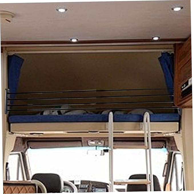16.4ft Elastic RV Storage Net with Anti-Fall Baffle, Heavy-Duty Cargo Netting for RV Cabinet, Trunk, Trailer Side Luggage Organizer and Interior Storage Solutions
