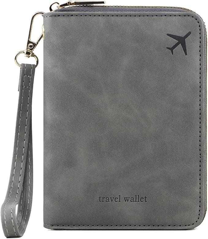 Passport Holder for Travel Women and Men RFID Passport Holder with Zipper Passport Case Passport cover Passport Wallet Travel Essentials and Accessories