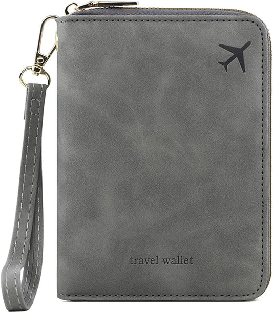 Passport Holder for Travel Women and Men RFID Passport Holder with Zipper Passport Case Passport cover Passport Wallet Travel Essentials and Accessories