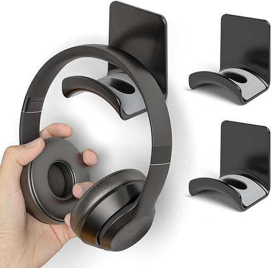 2 Pcs Headphone Stand Wall Mount Mini Headphone Hook Holder with Strong Adhesive Headset Stand Headset Holde (ZY88 wall Mount 2pcs)