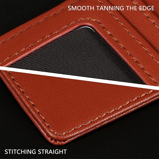 GH GOLD HORSE Slim RFID Blocking Card Holder Minimalist Leather Front Pocket Wallet for Women | Slim