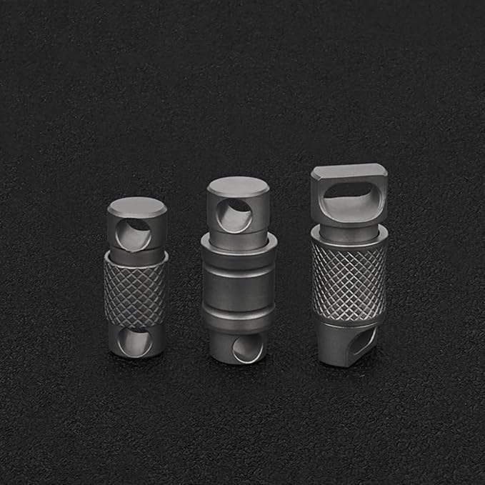 Titanium Quick Release Keychain, 360° Swivel Key Ring Clip with Double-End Lock, Heavy Duty EDC Key Holder for Men
