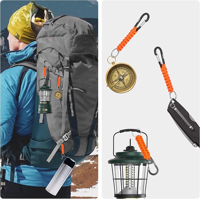 EOTW Carabiner Keychain,Paracord Keychain Small Aluminum Clip D Ring for Camping, Hiking, Fishing, Or As A Key Organizer