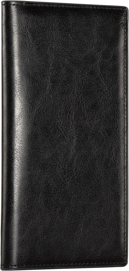 CoBak Checkbook Cover - RFID Blocking, Classic Design for Personal and Business Checks, Slim Durable PU Leather Case