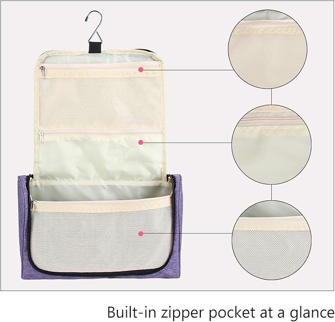 Teamoy Travel Storage Bag Compatible with Dyson Airwrap Styler, Portable Travel Organizer for Airwrap Styler and Attachments, Purple
