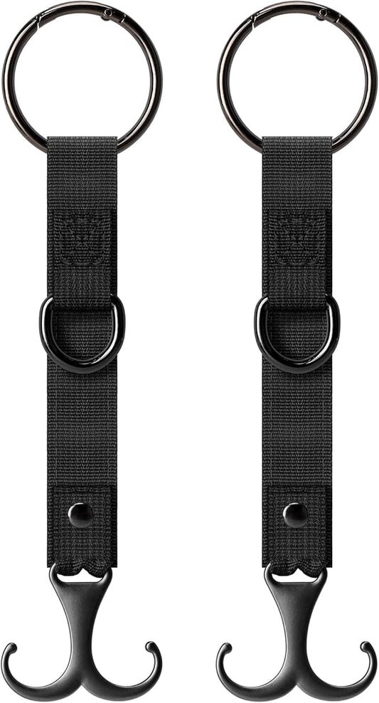IronSeals 2 Pack Headrest Hooks for Car Seat, Heavy Duty Metal Utility Seat Hooks for Car Seat Organizer, Car Clips for Hanging Bag, Purse