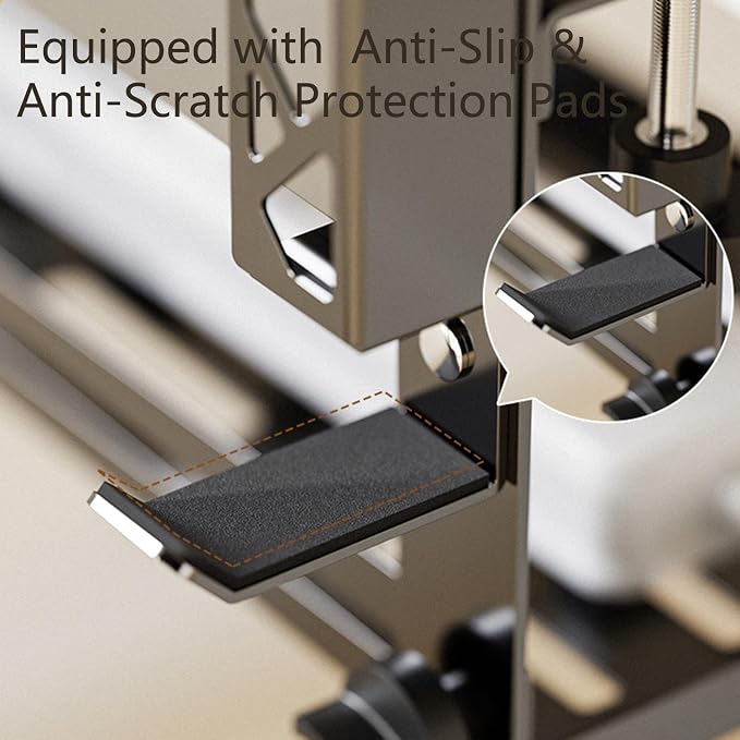 Cable Management Tray | Metal No Drill Clamp Mount 15.63 Inch - Under Desk Cord Management,for Bedroom Home Apartment Dormitory Office Internet Cafe