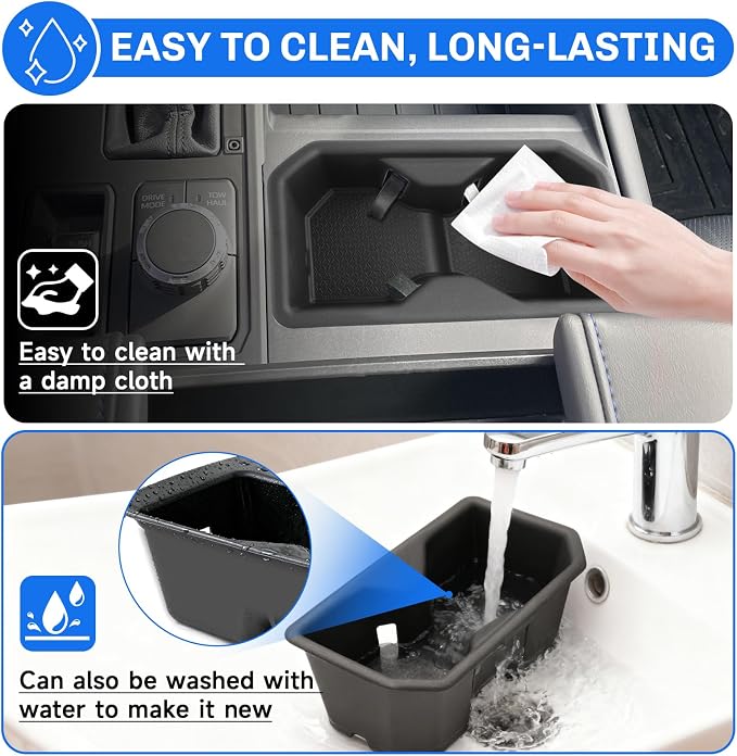 SXCY for 2022-2025 Toyota Tundra Accessories [SR/SR5/Limited/TRD Pro Only] Cup Holder Insert Silicone Cup Holder Limiter 2024 2025 Tundra Drink Holder Adapter Non-Slip Drink Stopper Stabilizer