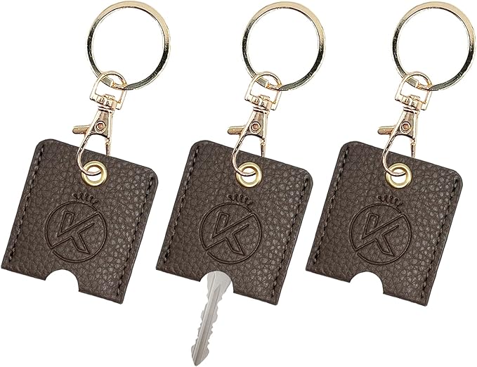 Soft Leather Key Sleeve, 3pcs Keychain Key Fod, Protector for Broken Car Keys