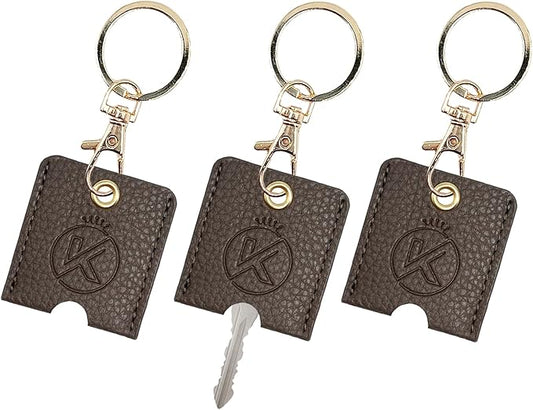 Soft Leather Key Sleeve, 3pcs Keychain Key Fod, Protector for Broken Car Keys