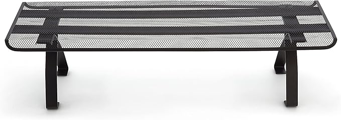 TRU RED Wire Mesh Desktop Shelf, Matte Black – Space‑Saving Desk Riser for Monitors & Office Accessories