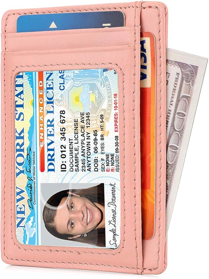 GH GOLD HORSE Slim RFID Blocking Card Holder Minimalist Leather Front Pocket Wallet for Women | Slim