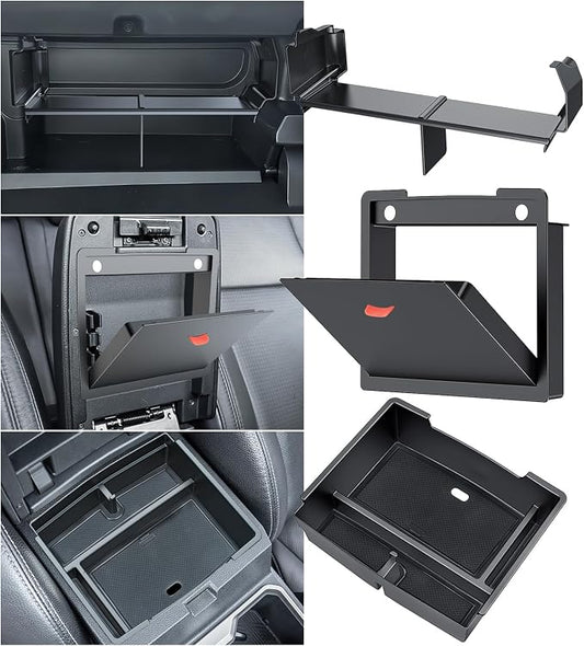 Sinvanho Center Console Organizer for 2024 2025 Toyota Tacoma (4th Gen), Magnetic Hidden Armrest Storage Box, Center Console Tray & Glove Box Organizer, Tacoma Interior Accessories Set 3PCS