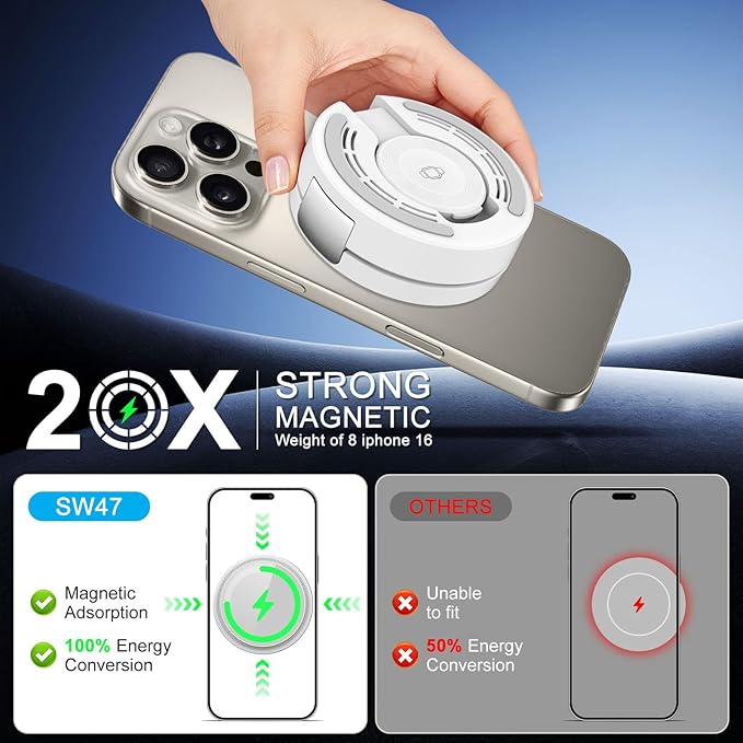 Charging Station for Apple Multiple Devices - 3 in 1 Foldable Magnetic Wireless Charger Dock - Travel Charging Pad for iPhone 16 15 14 13 12 Pro Max Plus Watch & Airpods (White)