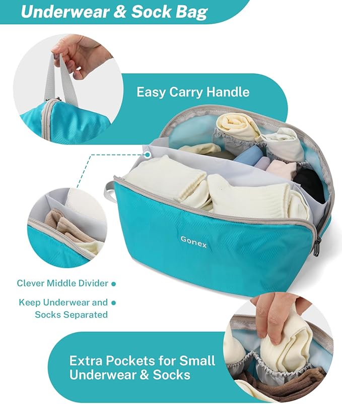 Compression Packing Cubes, Gonex Extensible Storage Mesh Bags Organizers