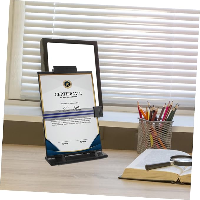 Book Stand with Adjustable Angle Portable Reading Holder for Students and Professionals and Design for Home and Office Use