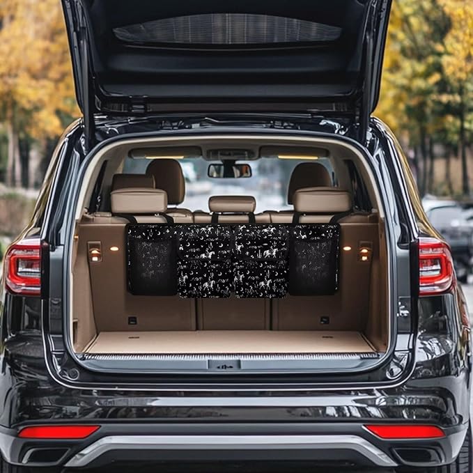 Horse Car Trunk Organizer,Cactus Moon Large Capacity Car Storage Organizer,Hanging Foldable Storage Vehicle Interior Accessories Universal Fit Not Easy to Fade Machine Washable