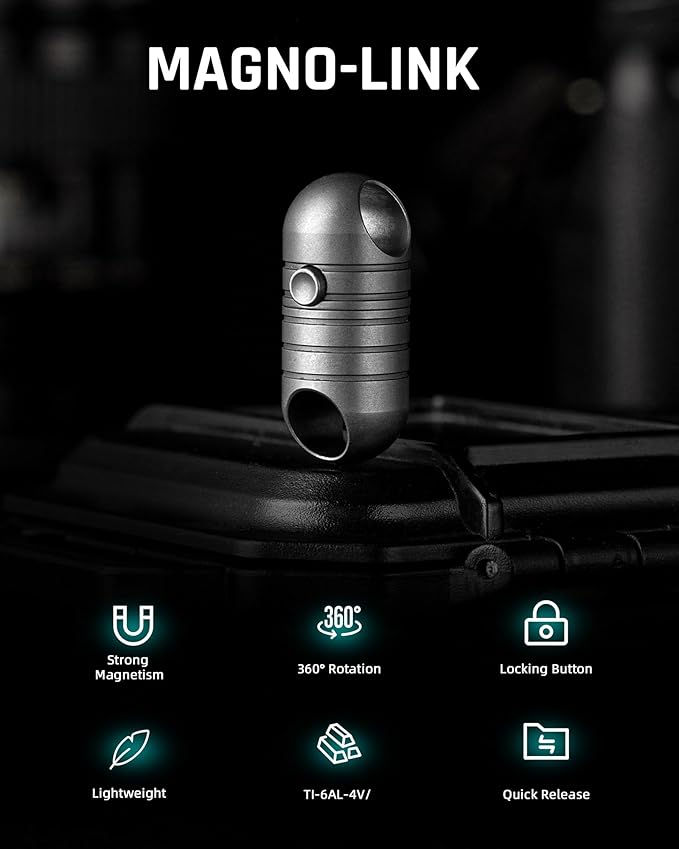 TISUR Magnetic Quick Release Keychain,Titanium Detachable Key Chain Rings Holder Connector for Men Car Keys