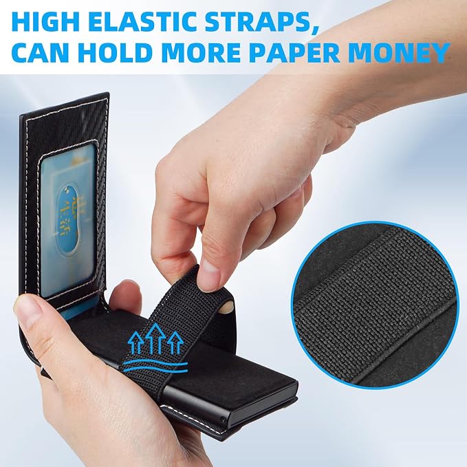 Mens Wallet Slim - Personalized Wallet for Men Rfid Blocking Smart Wallet with Engraved Accessory & AirTag Leather Sheath, Minimalist Credit/ID Cards Passport Holder Wallet