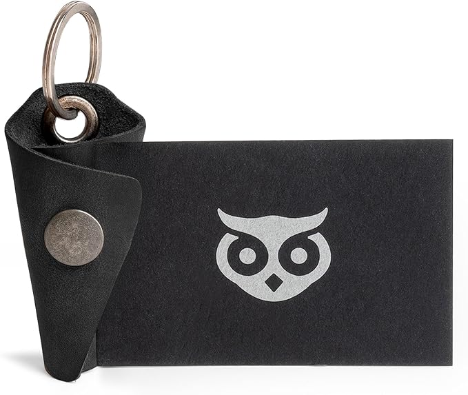 Hide & Drink Full Grain Leather Wrap Keychain, Organizer Snap Closure, Key Ring Cover, Silencer Sleeve Key Holder for Men