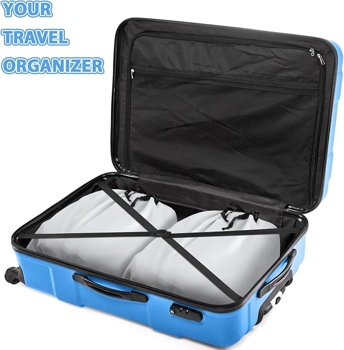 Woanger 10 Pcs Dust Cover Bags Large Dustproof Drawstring Washable Breathable Storage Bag with 2 Sizes, Reusable for Shoes Purses Handbags Travel Packing Luggage Toys Organizer Home Storage